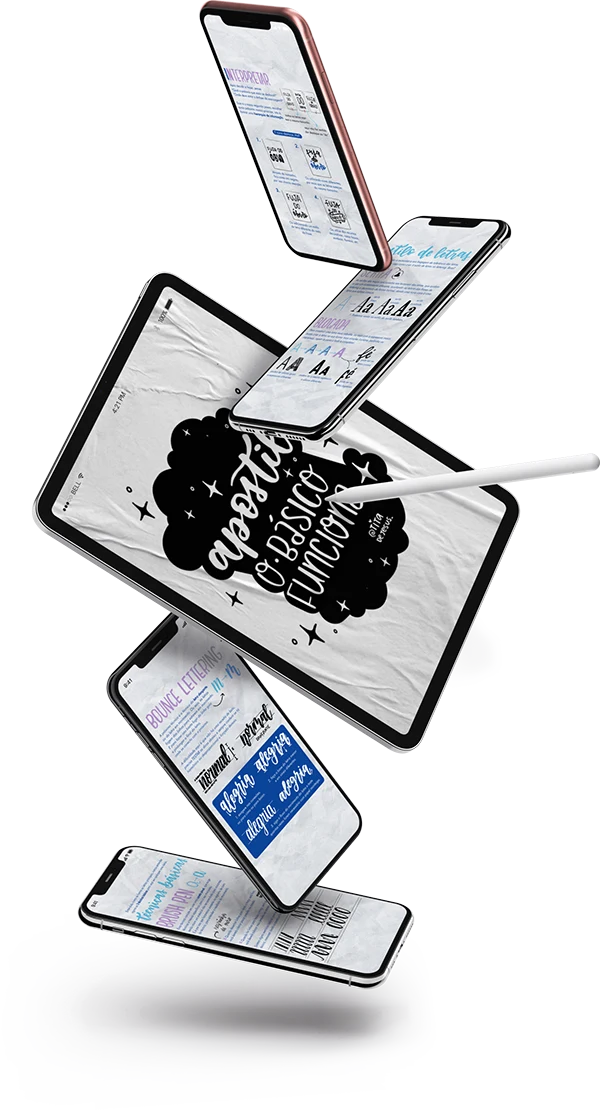 A apostila O Básico Funciona aberta no tablet e no celular