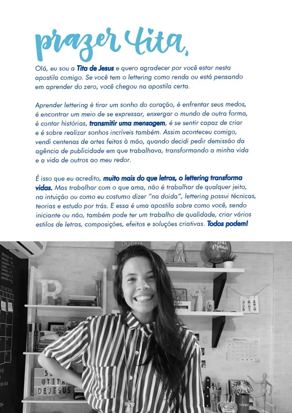 Página sobre os princípios básicos do lettering