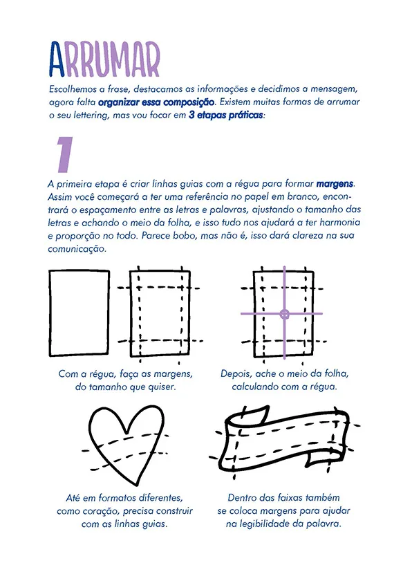 Página sobre estilos de letras